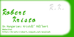 robert kristo business card